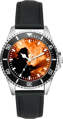 Produktbild von KIESENBERG Herrenuhr Armbanduhr Feuerwehr Geschenk Fan Artikel Zubehör Fanartikel Analog Quartz Uhr L-20532