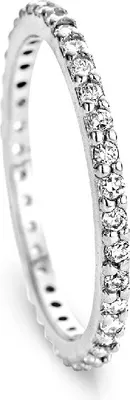 Produktbild von New Bling 9NB-0119-56 - Zilveren ring - zirkonia rond 2 mm - maat 56 - zilverkleurig