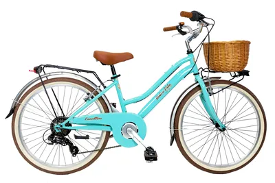 Zdjęcie produktu dla Rower dziecięcy Dolce Vita marki Canellini JUNIOR 24" z koszykiem – Tiffany