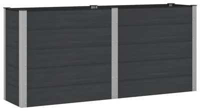 Zdjęcie produktu dla Podniesiona rabata ogrodowa Czarny 200 x 50 x 91 cm