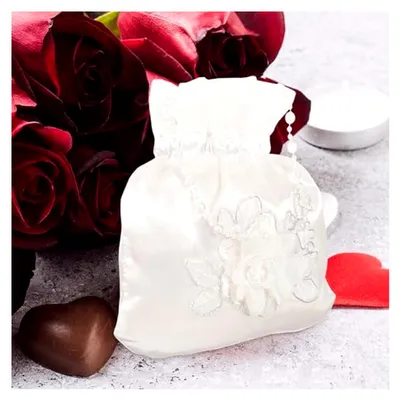 Produktbild von Brauttasche mit Blumendekor Kleine Clutch aus Langlebigem Material Handliche Geldbörse für Hochzeit Party und Brautjungfern Geschenk