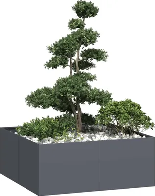 Immagine prodotto di Maison Exclusive - Fioriera antracite 100x100x40 cm in acciaio