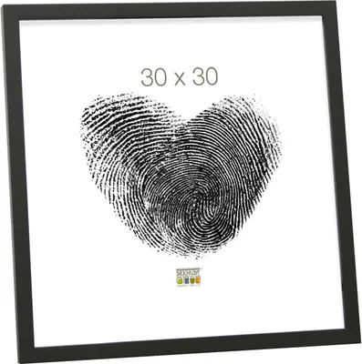 Image de Cadre photo Deknudt noir S43AK2 en bois, 13 x 13 cm