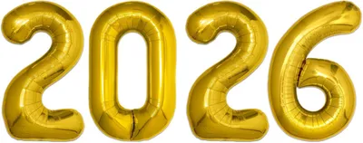 Produktbild von Sonstige Partydekoration - Luftballon 2026 - Silvesterdekoration - Zahlenballons - Dekoration - Gold - 36 cm