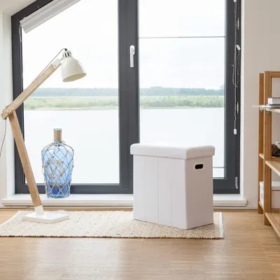 Produktbild von Famanu Sitzbank mit Stauraum - Faltbar - Kunstleder - 495x46x25 cm - Braun