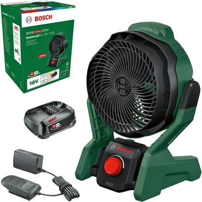 Produktbild von Akku-Ventilator UniversalFan 18V-1000, 1 x Akku PBA 18V 2.0Ah, Ladegerät