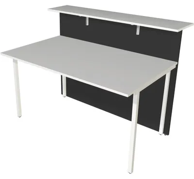 Produktbild von Anbau-Theke Atlantis2 Grundtheke 2-seitig gerade 135x92x108 weiß/anthrazit