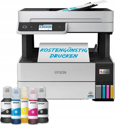 Produktbild von Epson EcoTank ET-5150, Tintenstrahl, Farbdruck, 4800 x 1200 DPI, A4, Direktdruck, Schwarz, Weiß