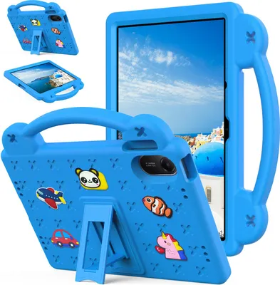 Image de Etui de protection pour Xiaomi Redmi Pad 2 11" 2025, étui bébé mignon, antichoc avec poignée et support Bleu