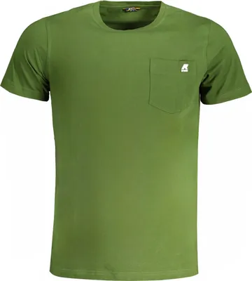 Productafbeelding van GROENE K-WAY T-SHIRT MET KORTE MOUWEN VOOR HEREN: Kleur - Groen, Maat - S. Maat: S, Kleur: Groen