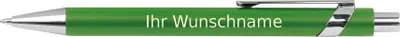 Produktbild von Kugelschreiber aus Metall mit Gravur / mit Applikationen / Farbe: grün