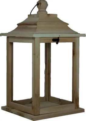 Productafbeelding van Handbeschilderde Houten Lantaarn Kerstdecoratie 40 cm