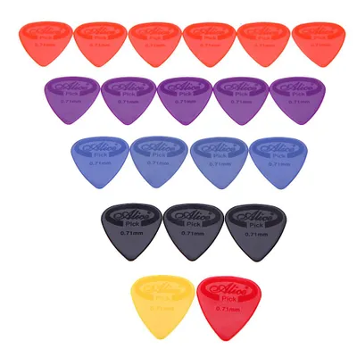 Image de Alice AP-G 20 pièces 0,71 mm Médiators en nylon pour guitare