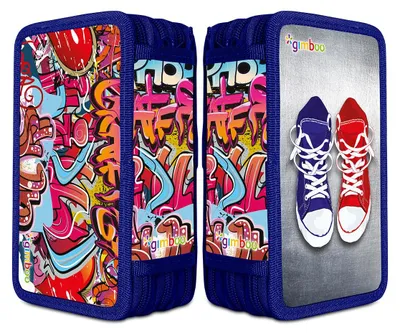 Obrázek produktu pro Piórnik 3-komorowy z wyposażeniem Graffiti GIMBOO