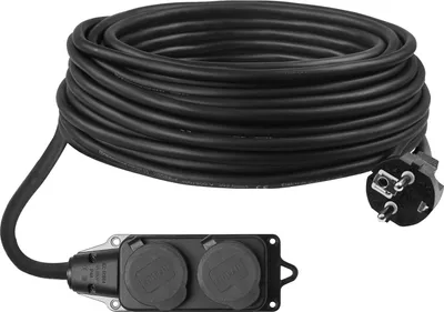 Produktbild von 35m Verlängerungskabel Außen IP44 Verlangerung 3x1,5 Gummikabel Stromkabel Stecker Schuko 2-fach Steckdosenleiste