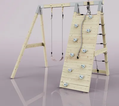 Produktbild von OutdoorToys Klettergerüst Chamäleon aus Holz in Rosa Altrosa
