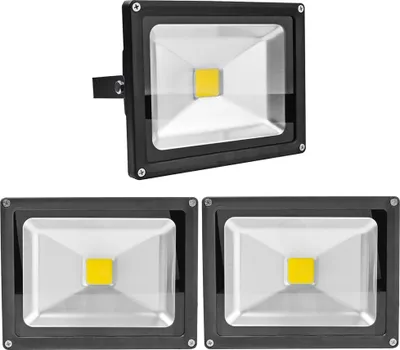Image de 3 projecteurs LED 20 W, Greenmigo IP65 étanche blanc froid 120° projecteur extérieur LED projecteur floodlight AC 85-265 V blanc lumière du jour