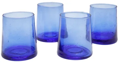 Produktbild von 4er-Set Dessertgläser, Cocktailgläser, mundgeblasen, aus Recyclingglas, 9 cm hoch, 0,25 l