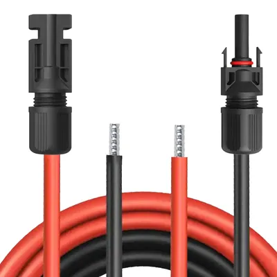 Produktbild von Solar Verbindungskabel Solarkabel Stecker 1500V für Laderegler 4mm² 6mm² KabelKabelquerschnitt:6mm²;Länge Kabel + Stecker:1x Steckerpaar inkl. 19% MwSt.