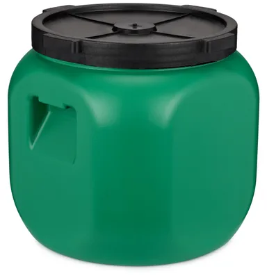 Image de Garronda Fût à col large 40 litres  Bidon alimentaire avec couvercle sans joint – HDPE sans BPA Récipient alimentaire pour l'eau, le stockage, les aliments pour animaux, la choucroute et les cornichons GD-0142