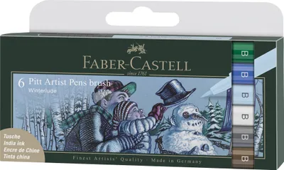 Immagine prodotto di FABER-CASTELL Tuschestift Pitt Artist Pen B Winter 6x