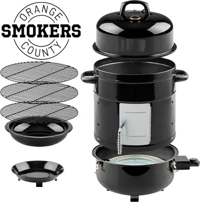 Immagine prodotto di Orange County Smoker 60360004 Affumicatore elettrico Affumicatore elettrico a 3 livelli, canna da fumo senza fiamma