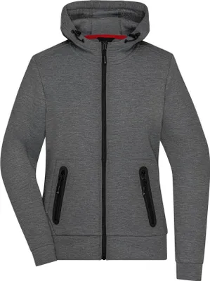 Produktbild von Ladies' Hooded Jacket dark-melange, Gr. S