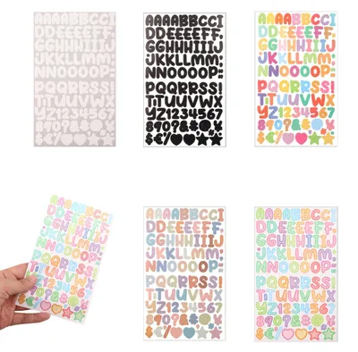 2700 Buchstabenaufkleber, 30 Bögen, 1,3 cm, selbstklebend, wiederverwendbar