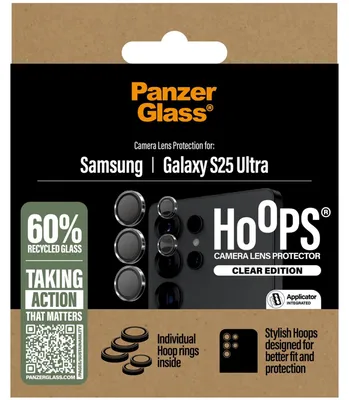 Productafbeelding van PanzerGlass Hoops Optic Rings Camera Protector voor de Samsung Galaxy S25 Ultra - Transparant