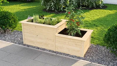Produktbild von Hochbeet 205x79 21mm, Stufe B x T x H 205 x 79,2