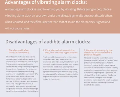 Imagen del producto de Despertador con vibración silenciosa TS-BC670, ideal para estudiantes, con función de vibración potente, diseño creativo y adorable, con apagador de sonido, pantalla LED digital