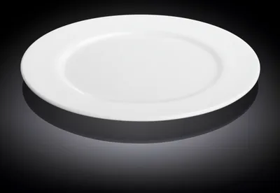 Image de Assiette plate Wilmax 28 cm en porcelaine, blanche WL-991181/A
