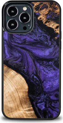 Obrázok produktu pre Drevené puzdro pre iPhone 13 Pro Max, Bewood Unique Violet