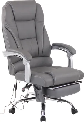 Produktbild von CLP Bürostuhl höhenverstellbar Pacific drehbar mit Massagefunktion 150kg belastbar grau
