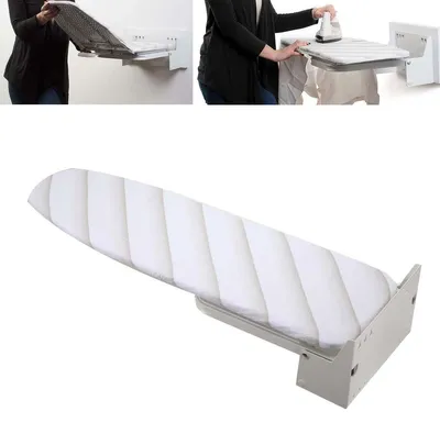 Klappbare Wand-Bügelplatte 95x30x18,5 cm, weiß