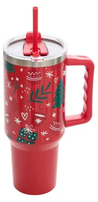 Produktbild von Weihnachts-Isolierbecher aus Edelstahl, 1,2 l