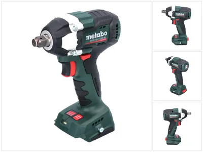 A cordless impact wrench is shown against a white background, with smaller images of the same tool in different angles on the right side.