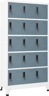 Image de Armoire à casiers Gris clair et gris foncé 90x40x180 cm Acier