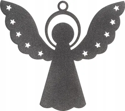 Immagine prodotto di Ciondolo angelo di Natale con stelle decorazione natalizia in argento
