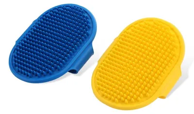 Image de 2 brosses de massage en silicone pour chiens et chats