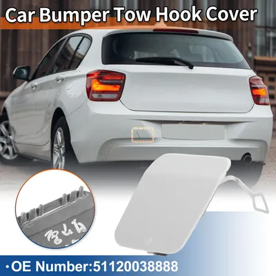 Image de Cache De Crochet De Remorquage Arriššre Pour Pare-Chocs De Voiture, Couleur Blanc pure, AdaptšŠ Pour Bmw SšŠrie 1 F20 F21 2011-2015 No.51120038888 - Pack De 1