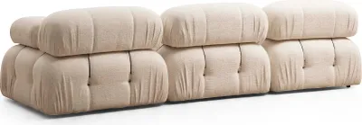 Produktbild von Hanah Home, Bubble 3 Seater ( L1-O1-1R) - Bouclette, Klassische Sofas, 3-Sitzer-Sofa, Creme, Polyester, 288 x 75 x 95 x  cm