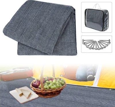 Produktbild von YARDIN Vorzeltteppich 400x500cm Zeltteppich Zeltunterlage aus HDPE, Vorzeltteppiche Idealer Camping Teppich Outdoor Atmungsaktiv und rutschfest Hochwertiger inkl Tragetasche Zubehör