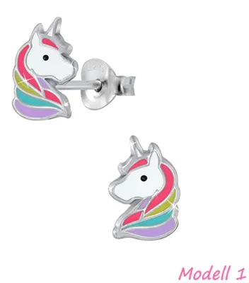 Produktbild von Kinder Ohrstecker „Einhorn“ 925 Silber Ohrringe für Mädchen Modell 1