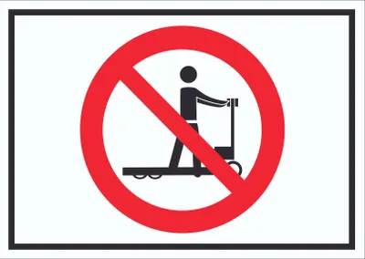 Produktbild von Schild Hubwagen fahren verboten Symbol A0 (841x1189mm)