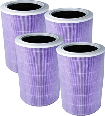 Produktbild von vhbw 4x HEPA Filter kompatibel mit Xiaomi Mi Air Purifier 2S Luftreiniger - Ersatz-Filter mit integriertem Aktivkohle-Filter, antibakteriell
