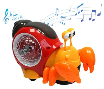Produktbild von OKWISH Musikspielzeuge, Musikalische Kriechschnecke Spielzeug für Babys, Lernspielzeug, Laufspielzeug, Kleinkindspiel, Entwicklungsfördernd, Kinderzimmer Geschenkidee, Orange