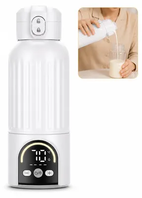 Produktbild von Tragbarer Baby Flaschenwärmer 12000mAh, schneller Milchwärmer 120W, USB wiederaufladbar, ideal für Reisen, Auto und Camping