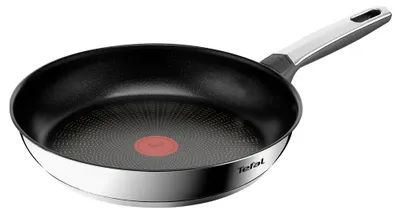 Zdjęcie produktu dla Tefal E32706, Okrągły, Patelnia uniwersalna, Czarny, Stal nierdzewna, Thermo-Spot, Ceramika, Prąd elektryczny, Gaz, Indukcja