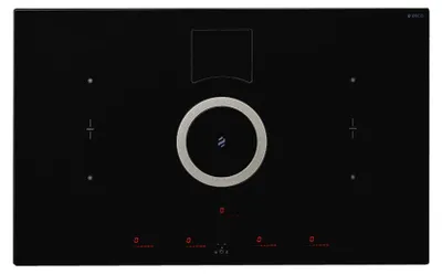 Image de Elica NikolaTesla Switch hotte de table de cuisson verre noir air recyclé BL/F/83 PRF0146210A